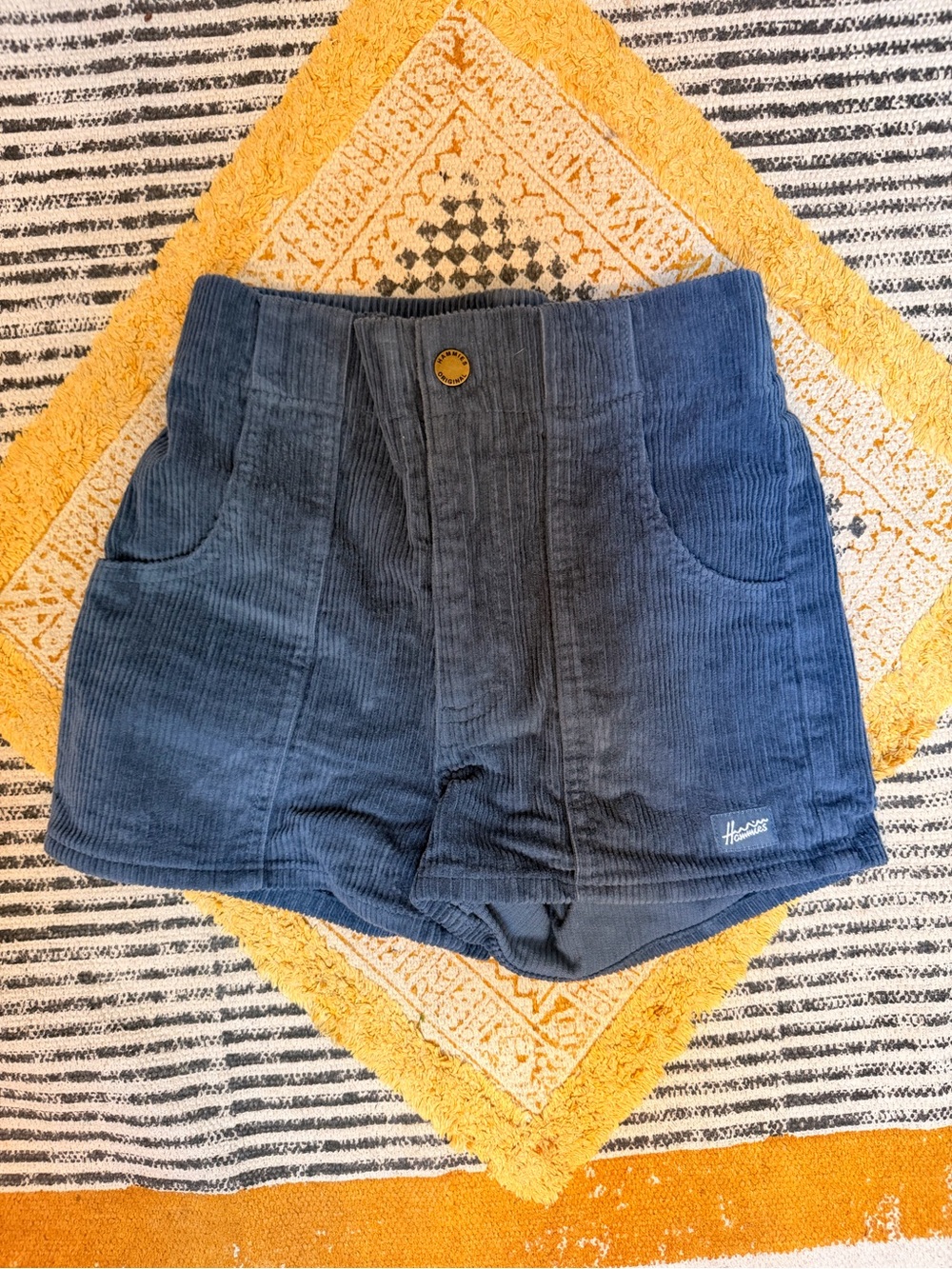 Hammies Blue Corduroy Shorts Size 26 – Retro High Waist